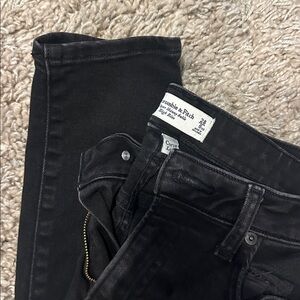 Abercrombie & Fitch curve love high rise super skinny ankle 28 / 6 extra short